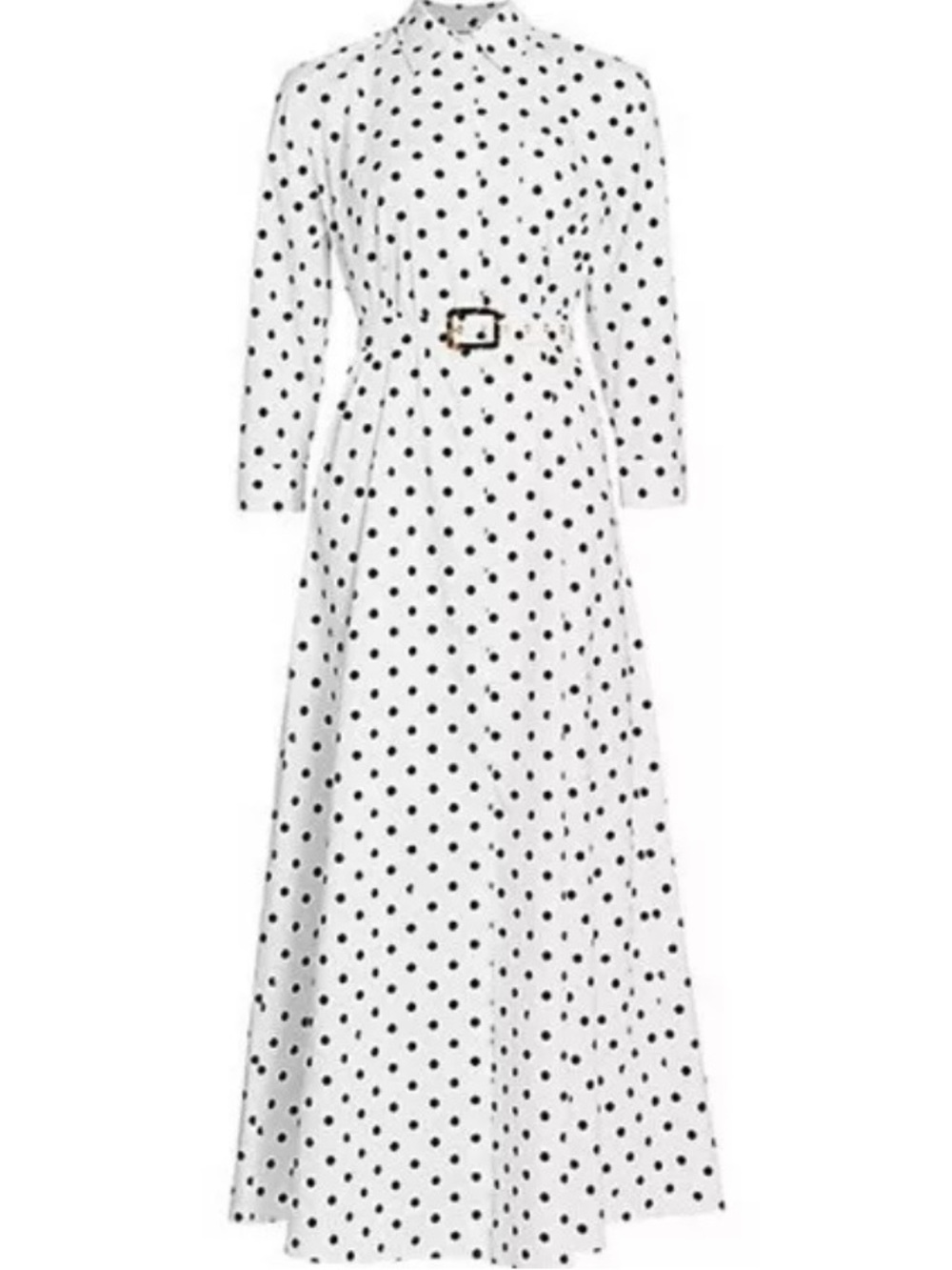 STAUD White Maxi Dress with Black Polka Dots sold out - Picture 3 of 9